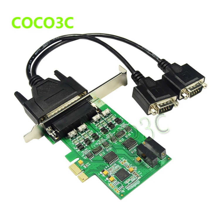 Бесплатная доставка PCI E поворот 2 порта RS422 RS485 промышленный последовательный
