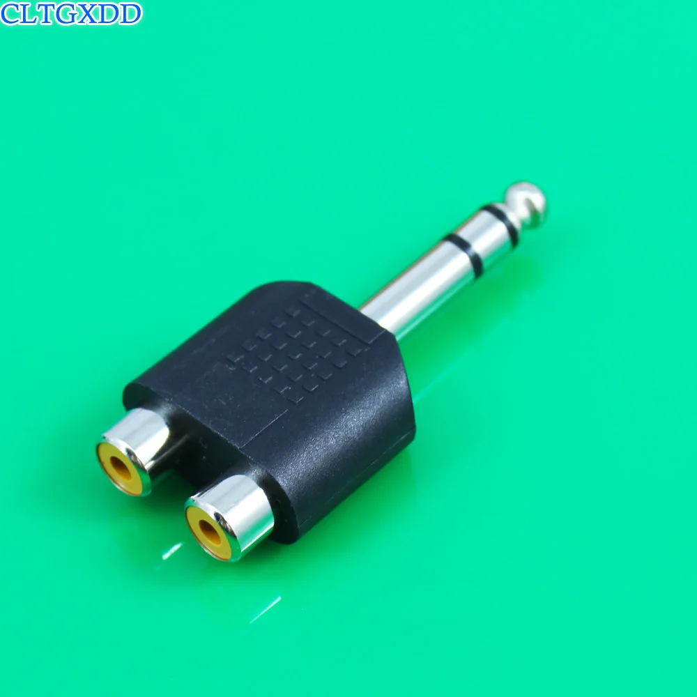 Cltgxdd TRS к RCA гнездовой разъем клеммы видео адаптер 6 35 разъемам Lotus Plug аудио динамик
