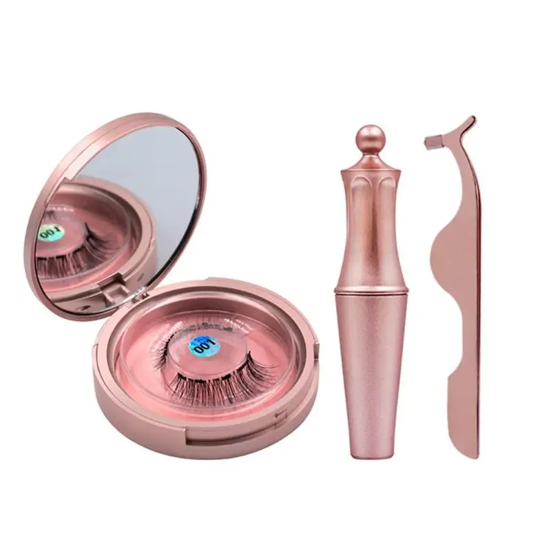 Магнитные ресницы натуральные магнитные Накладные с жидкой подводкой для глаз