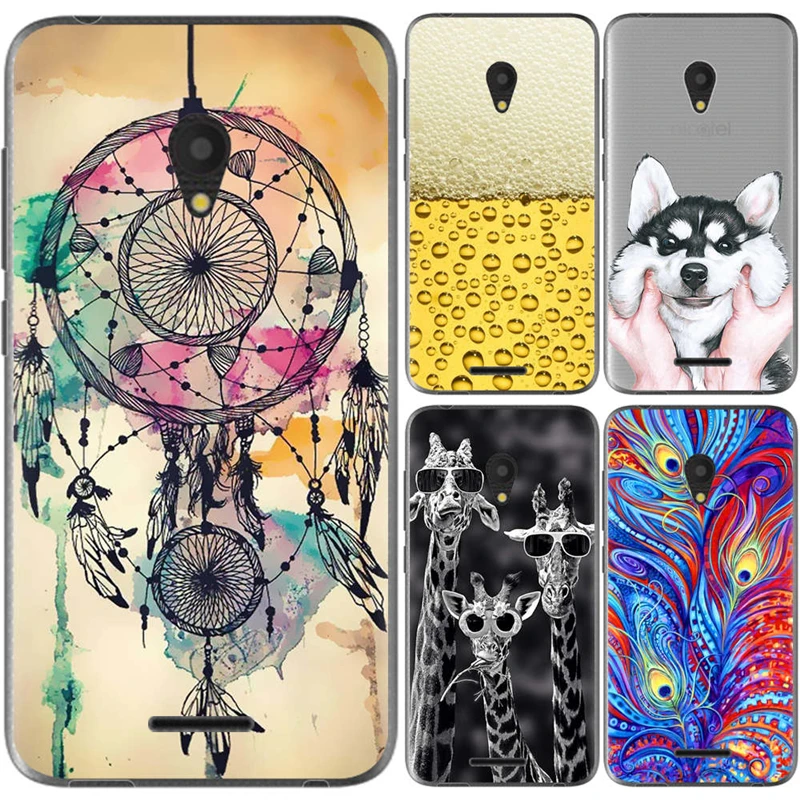 Colorful Patterns Soft Phone Case For Alcatel U50 Fashion Design Art Painted TPU Silicone Cute Cover Shell |