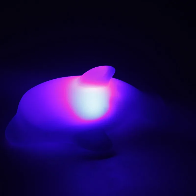 Игрушки для детей в форме дельфина плавающая вода цветная светодиодная лампа