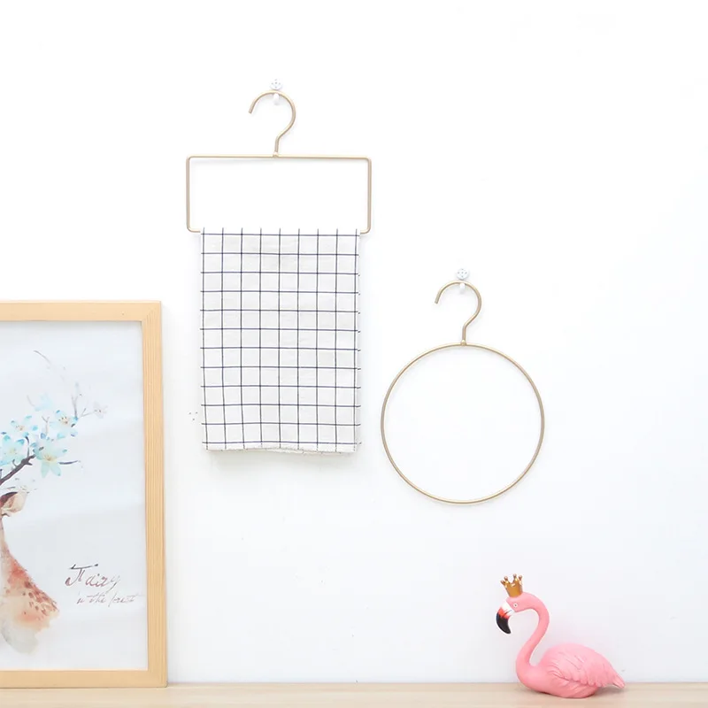 Модный геометрический дизайн золотистая железная стена искусство Домашний