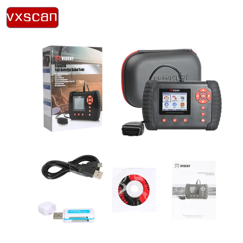 Оригинальный VIDENT iLink 450 поддержка ABS & SRS reset/DPF/покрытие Конфигурации батареи для