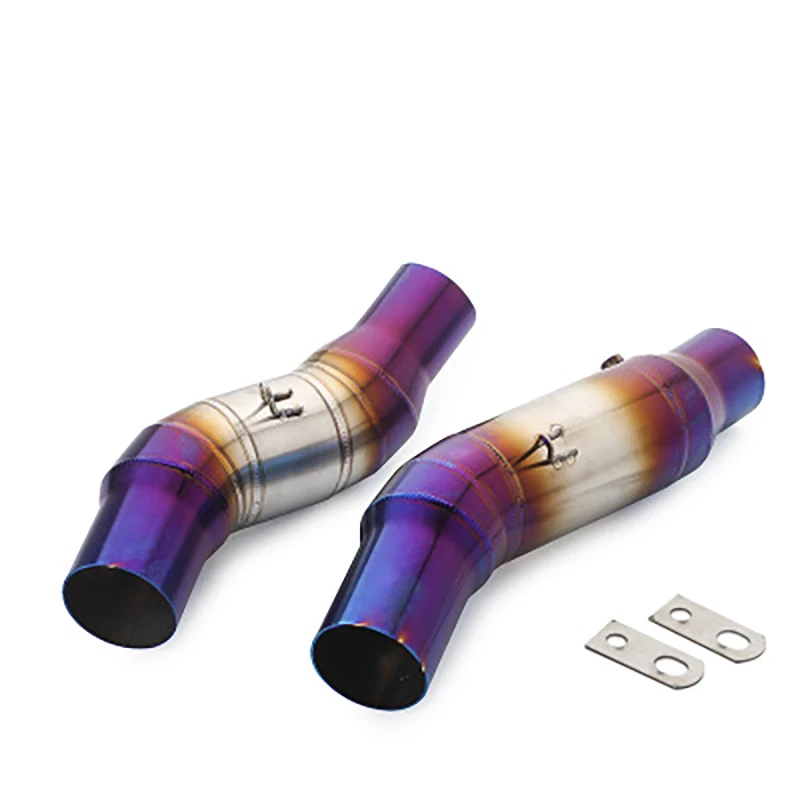 Средний переходник для выхлопной трубы мотоцикла из нержавеющей стали средней