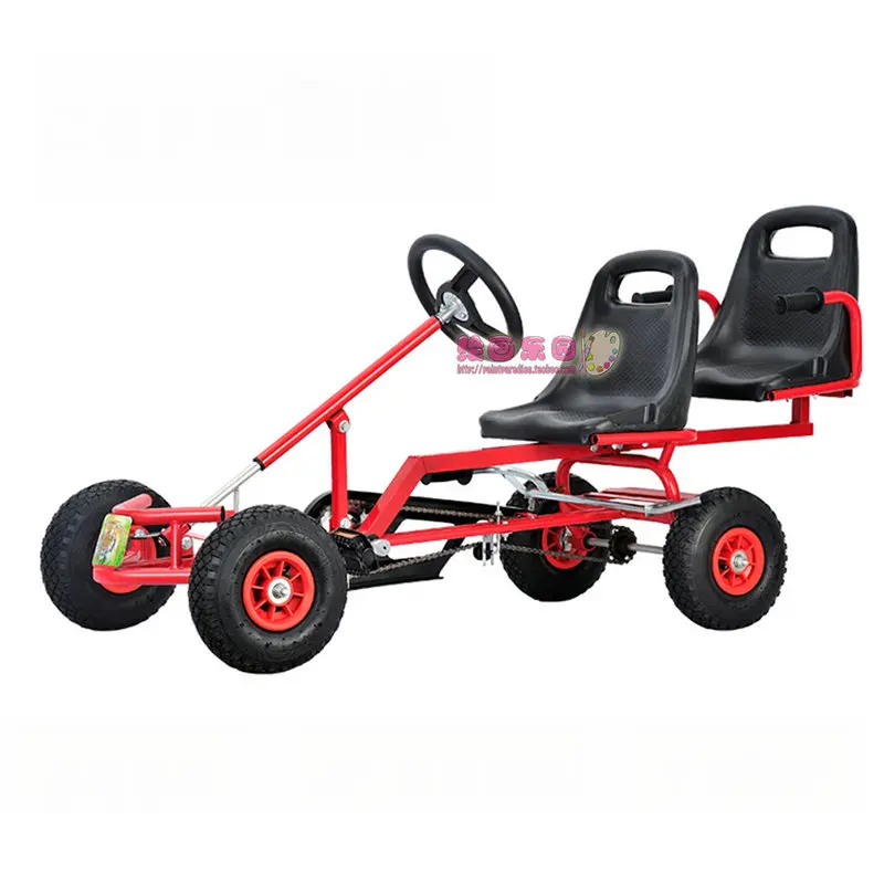 Twins Go Karts утолщенная стальная рама Детские карты с ручным тормозом два детских