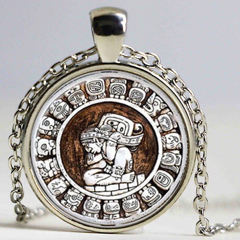 New Fashion Aztec Calendar necklace Sun Stone pendant jewelry Art Glass Pendant | Украшения и аксессуары