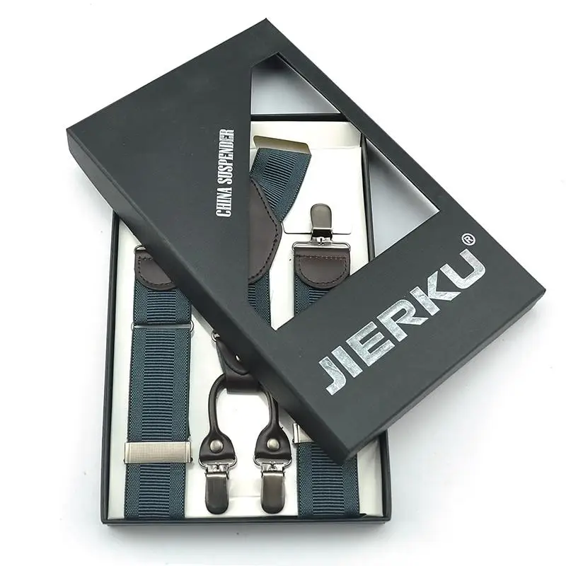 Абсолютно новые мужские подтяжки в подарочной коробке четыре зажима на застежке