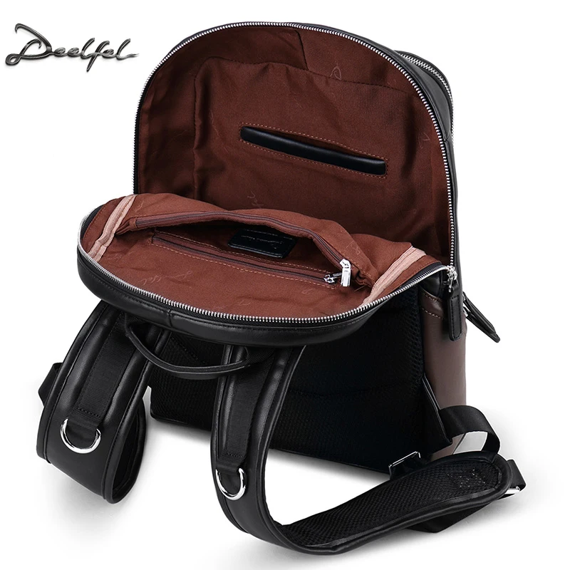 Кожаный рюкзак Для мужчин ретро ноутбук Bagpack Высокое качество корейские школьные сумки для Для мужчин Водонепроницаемый мужской Дорожная сумка большая рюкзак мешок