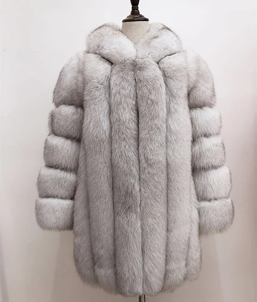 hood W Акция, пальто с натуральным мехом, куртки с натуральным лисьим мехом, женская зимняя одежда, верхняя одежда с натуральным красным лисьим мехом - Цвет: hood W