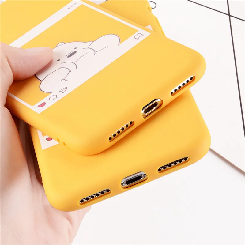 KJOEW чехол для телефона iphone X XS Max XR 6 6S 7 8 Plus мягкая задняя крышка из ТПУ Kawaii Медведь