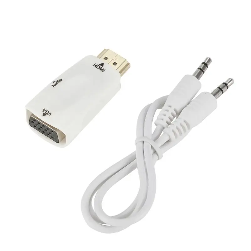 HDMI к VGA адаптер аудио кабель конвертер мужчин и женщин HD 1080P для ПК ноутбука ТВ