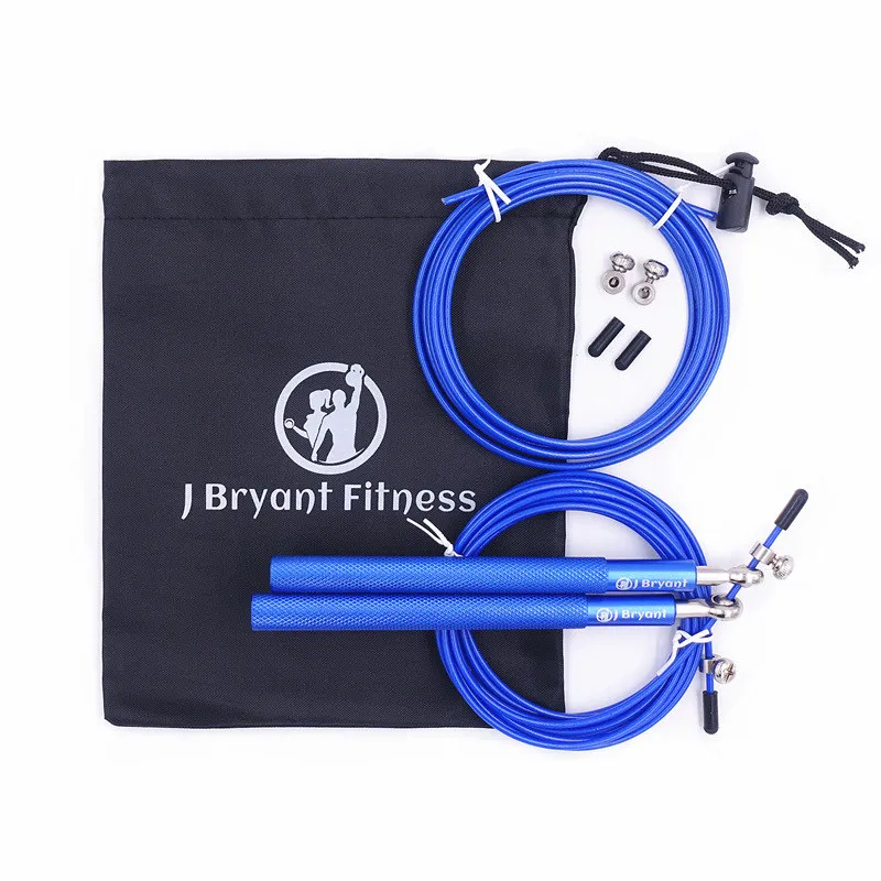 4 in 1-Blue J byrant Crossfit скакалка тренажеры Скорость Скакалка Профессиональная Скакалка скакалка для кроссфита для ММА Боксерские спортивная сумка Fitness пропустить TRAINING с сумкой запасной кабель рашгард - Цвет: 4 in 1-Blue
