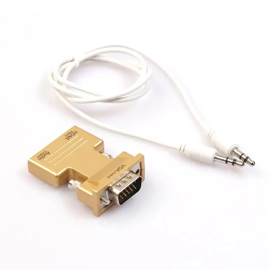 Высокое качество Новый Разъем 1080P HDMI мама к VGA папа с аудио выход кабель конвертер