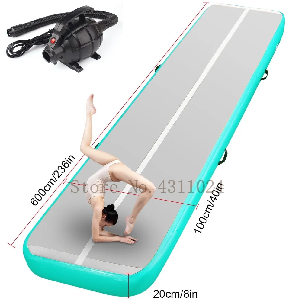 Скидка Бесплатная доставка, надувной гимнастический коврик 6x1x0,2 м, воздушный коврик для акробатики с насосом, воздушный пол, тренировка гимнастики...