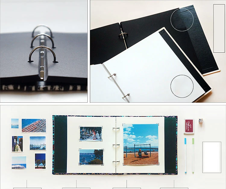 Креативная квадратная Шпулька Тканевая обложка ручной работы альбом сделай сам