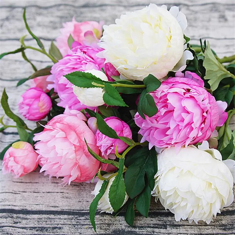 6 шт. искусственный цветок китайского пеона поддельные европейские Ranunculus Asiaticus для событий Центральные элементы свадебной вечеринки декоративные цветы