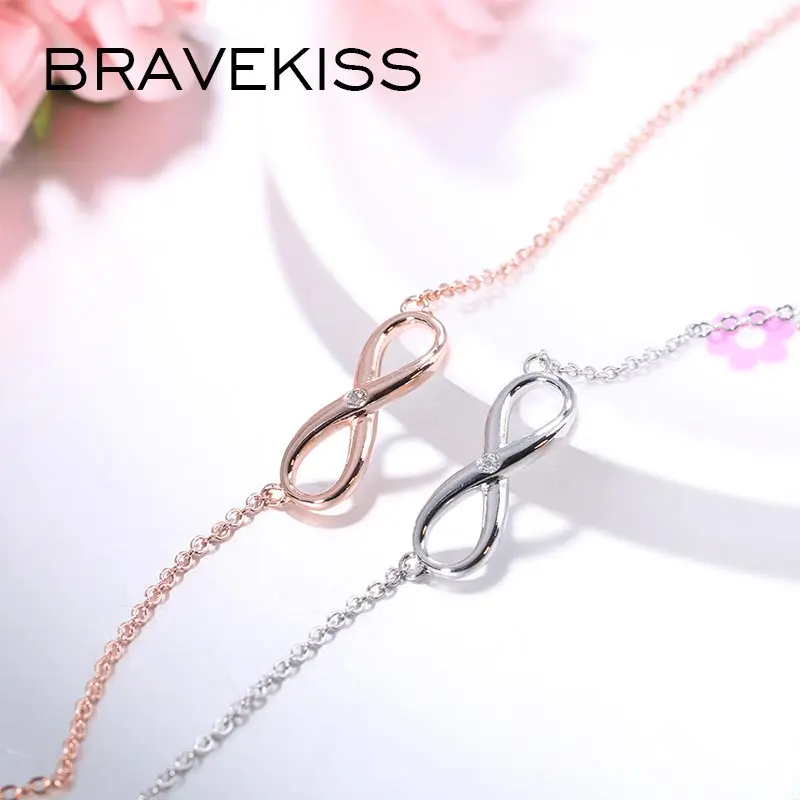 BRAVEKISS модные ожерелья чокеры из розового золота ожерелье с бесконечностью