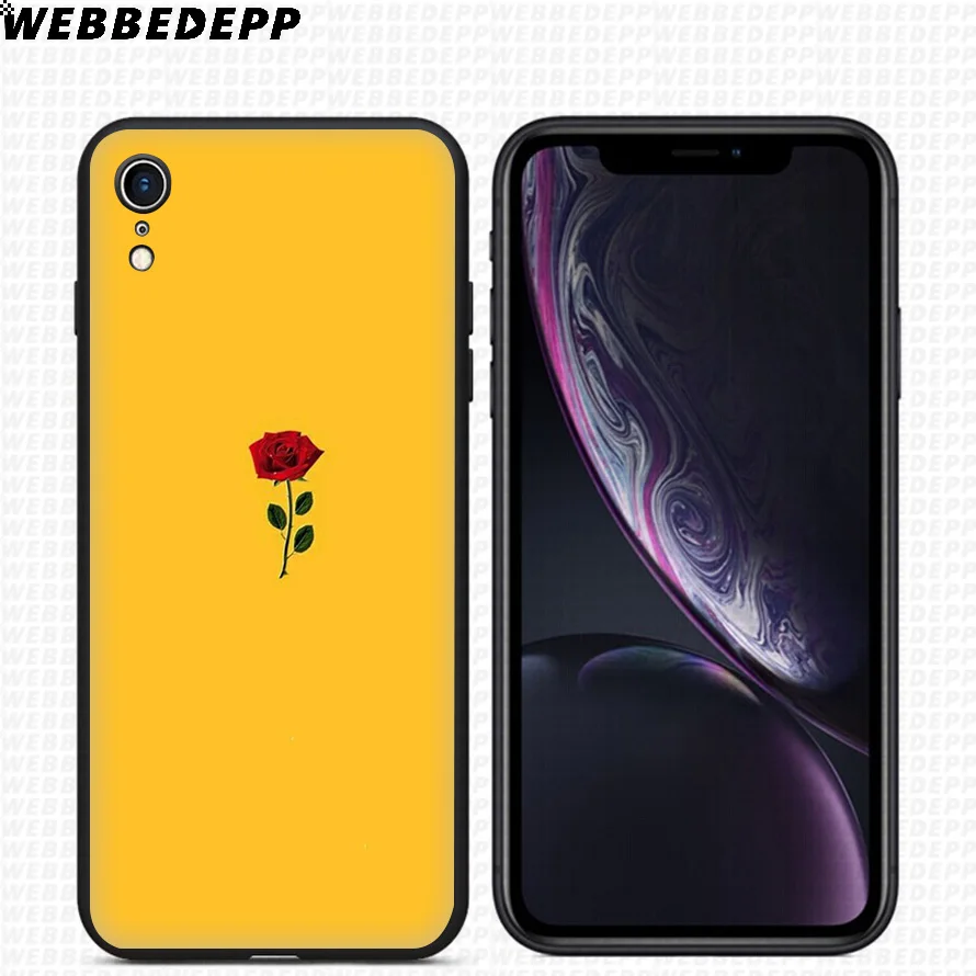 WEBBEDEPP эстетика желтый узор мягкий силиконовый чехол для iPhone 11 Pro Xr Xs Max X или 10 8 7 6 6S