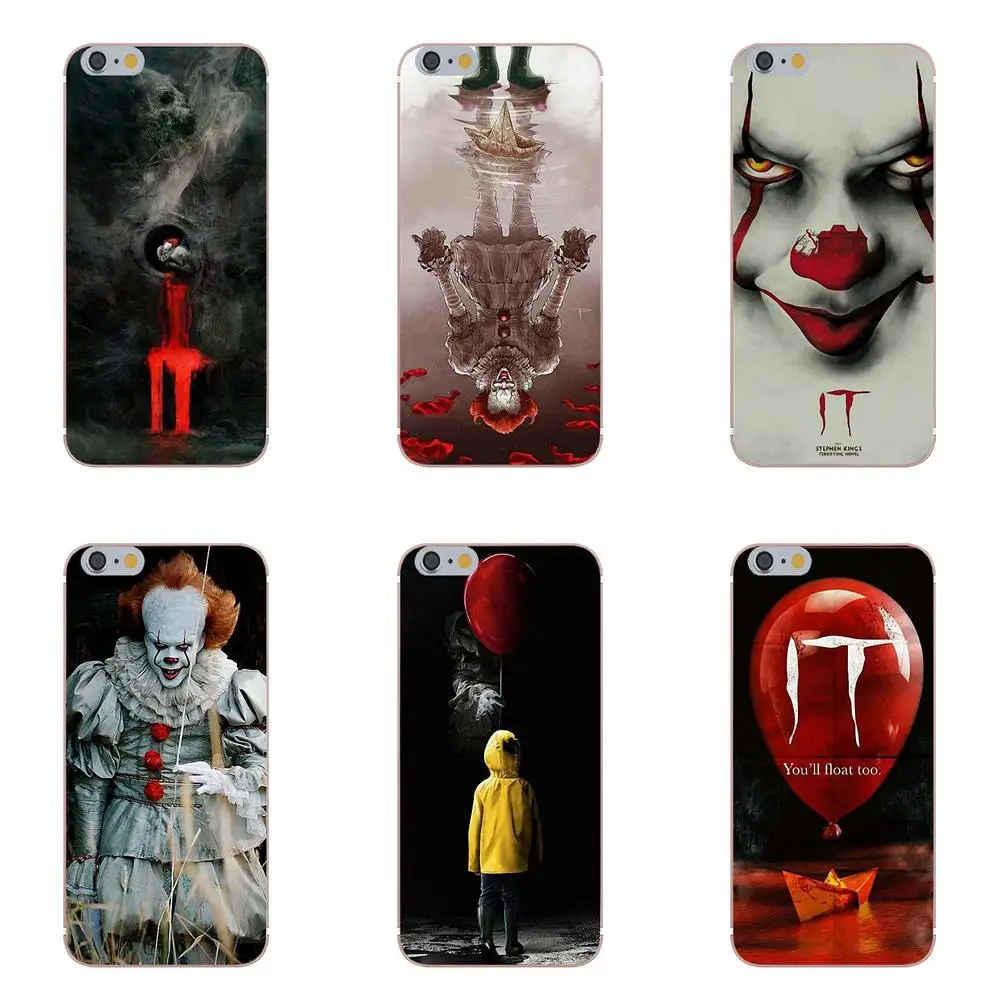 Oedmeb мягкая кожаная живопись Pennywise клоун ужас для Apple iPhone 4 4S 5 5C 5S SE 6 6S 7 8 Plus X|Бамперы|