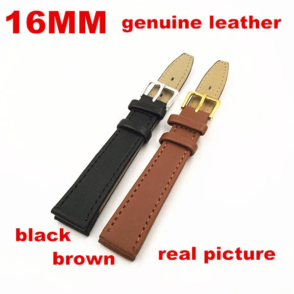 Ремешок из натуральной кожи для наручных часов 2 шт./Лот 16 мм 090903 | Наручные часы