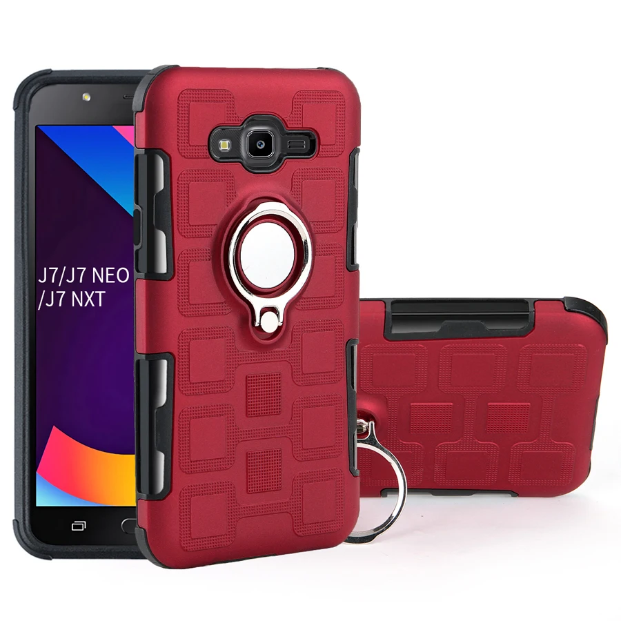 Чехол для samsung Galaxy J7 Neo Nxt J7 Max Plus J7 Core J7 Prime Силиконовый противоударный бронированный чехол для телефона задняя крышка чехол-подставка с кольцом
