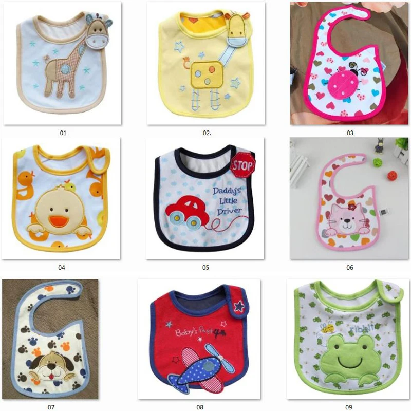 Милые детские нагрудники с героями мультфильмов водонепроницаемые Слюнявчики