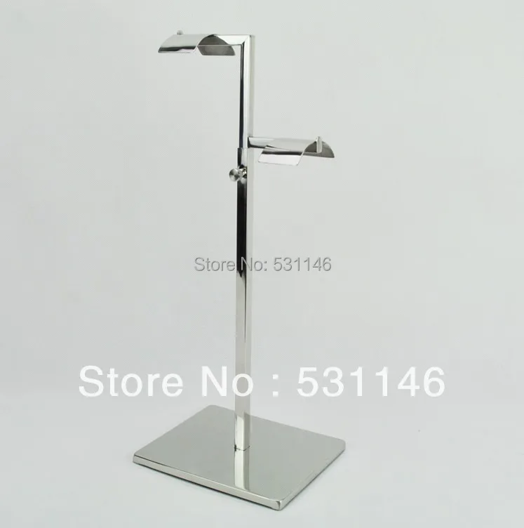 Двойной крюк металлическая Регулируемая сумка сумки стенд для дисплея стойки