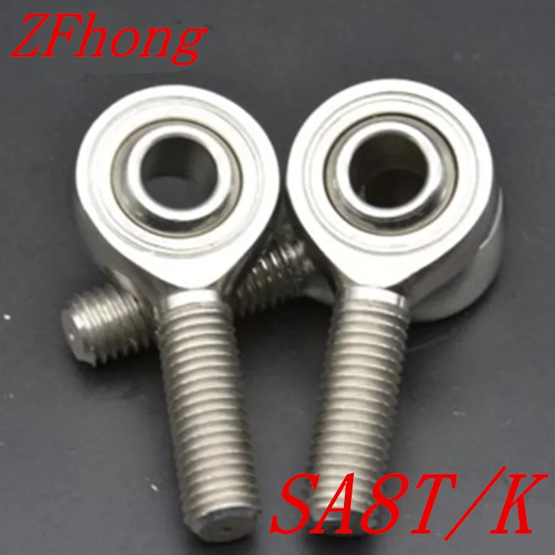 

1pc Sa8t/k 8mm stainless steel right hand male thread rod end bearing