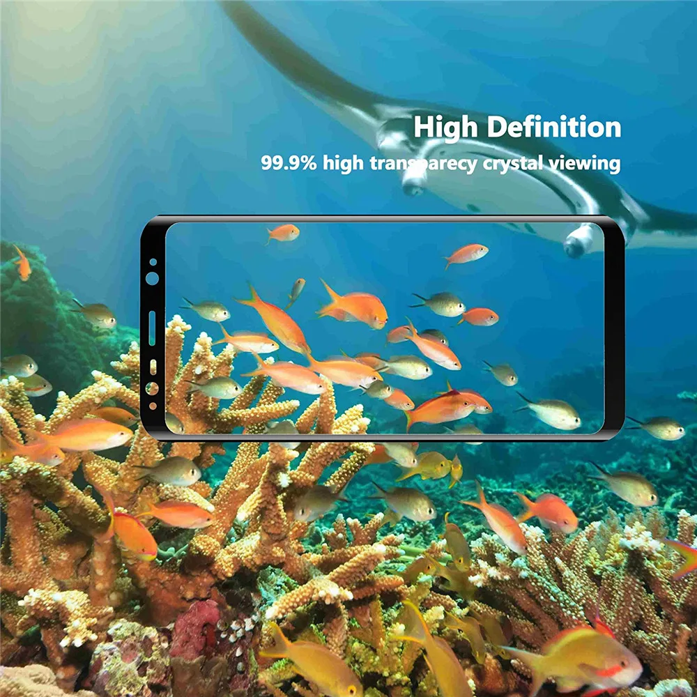 Закаленное Стекло для samsung Galaxy note8 9 H 3D изогнутые полное покрытие Экран Защитная