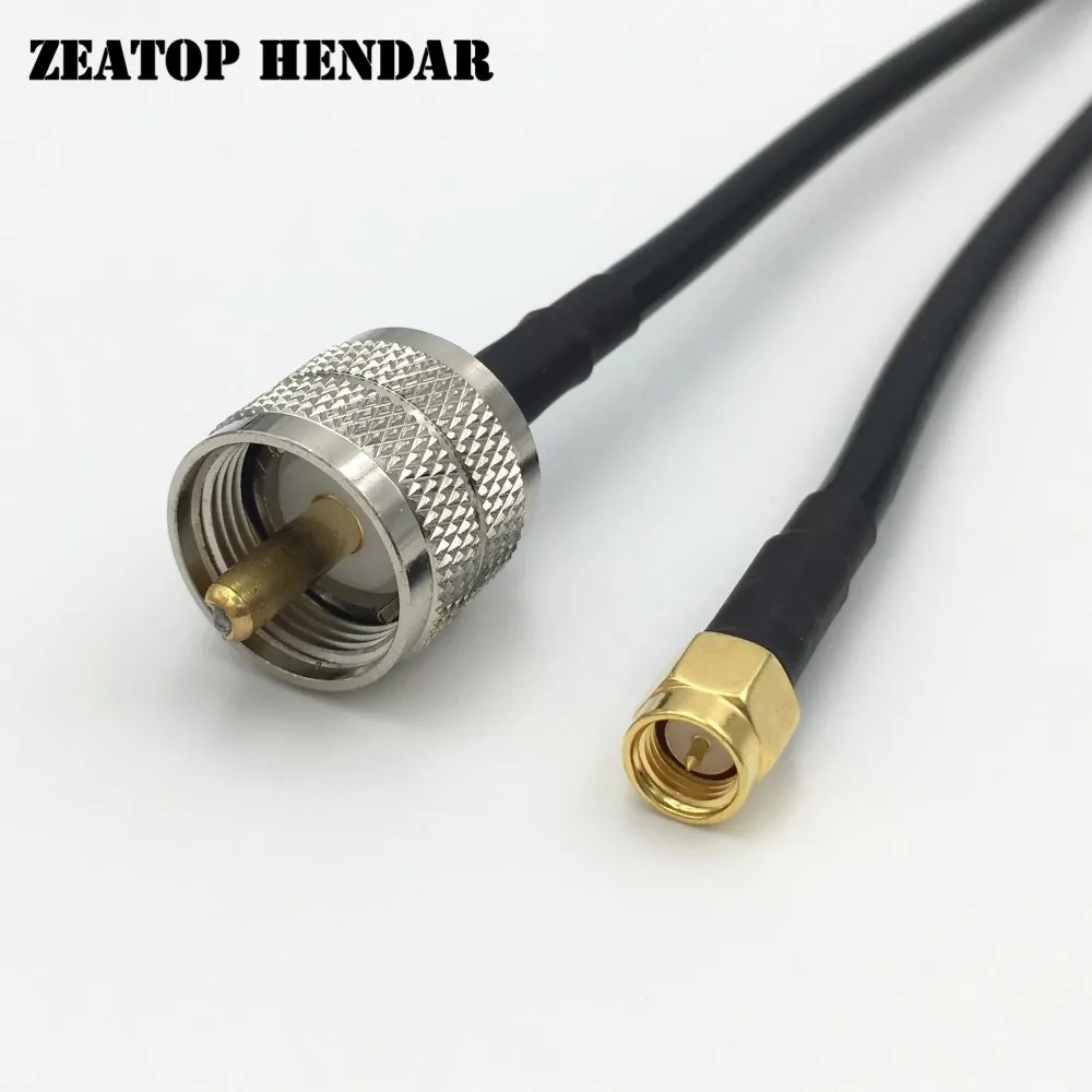 5 шт. SMA Штекерный разъем для UHF PL259 штекер RG58/LMR195 РЧ кабель коаксиальный свинцовый