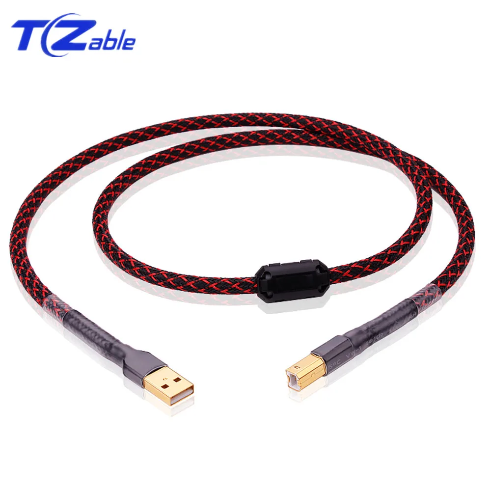 Usb-кабель для принтера type A To type B Male To Male High Fidelity USB B Кабель Экранирование USB удлинитель звуковая карта DAC Line