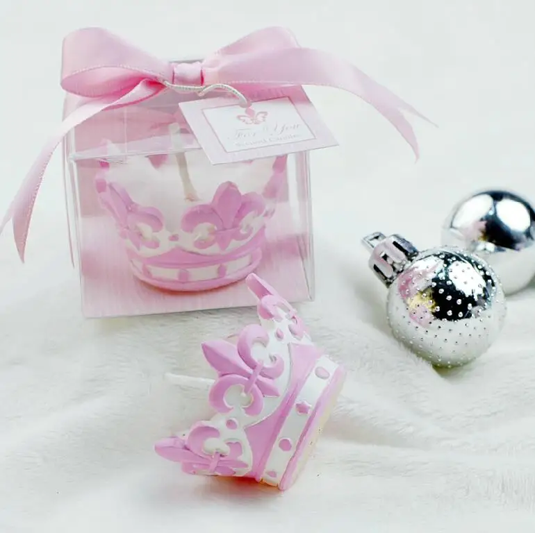 (Упаковка из 10 свечей) Детские бездымные свечи с короной для крещения вечерние