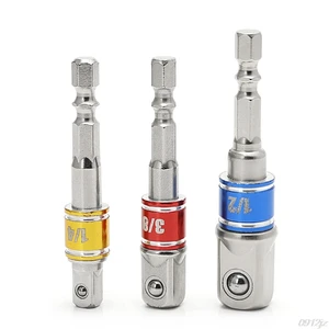 Адаптер для отвертки, 3 шт., с шестигранным хвостовиком 14 дюйма, 38 дюйма, 12 дюйма, дюйма, новый инструмент LS'D