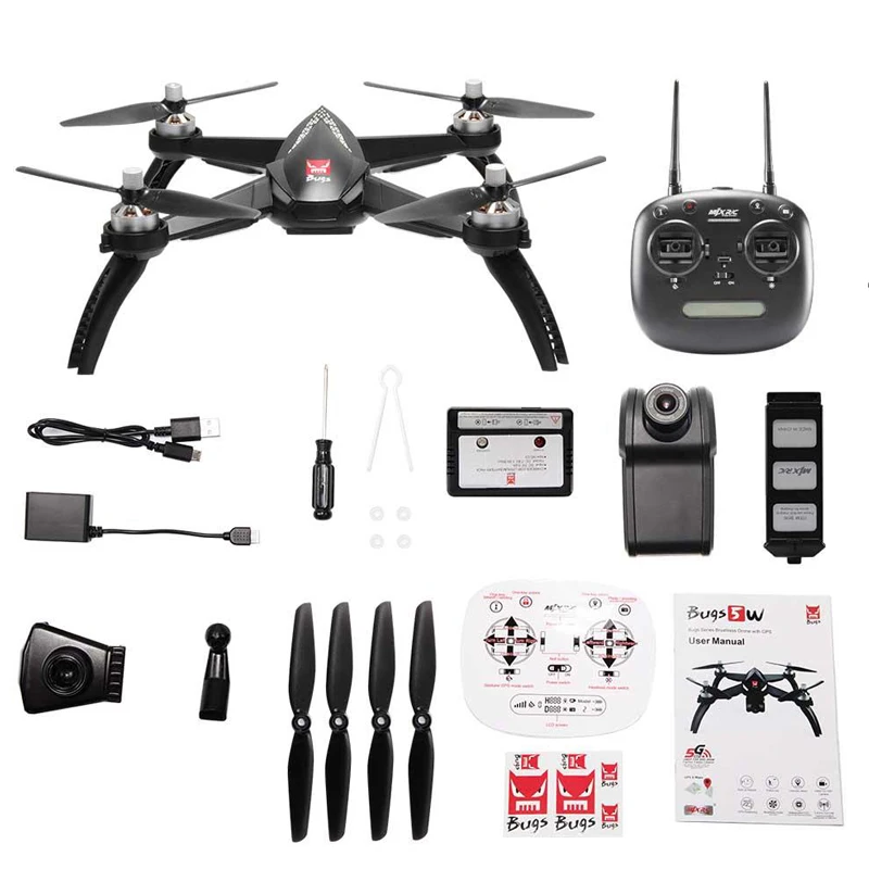 MJX Bugs5W B5W Дрон с GPS бесщеточный мотор wifi FPV 5G 1080P камера слежения за мной