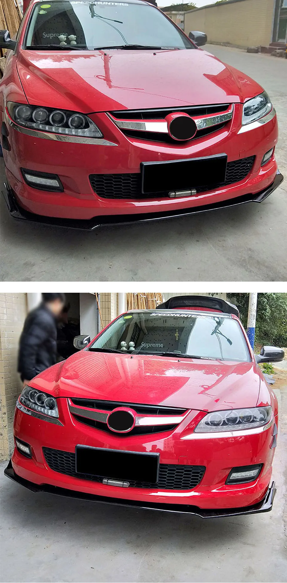 Для Mazda 6 красочные украшения переднего бампера для губ вокруг гриля для губ под крышкой Лопата специальные аксессуары применяются к 2002- M6