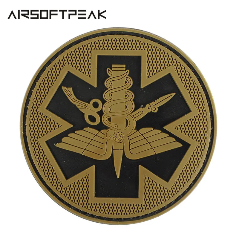 AIRSOFTPEAK Тактический ПВХ Патчи Армия Военный Патч Для Рюкзака и Сумки Светящиеся значки Открытые аксессуары Оборудование для охоты