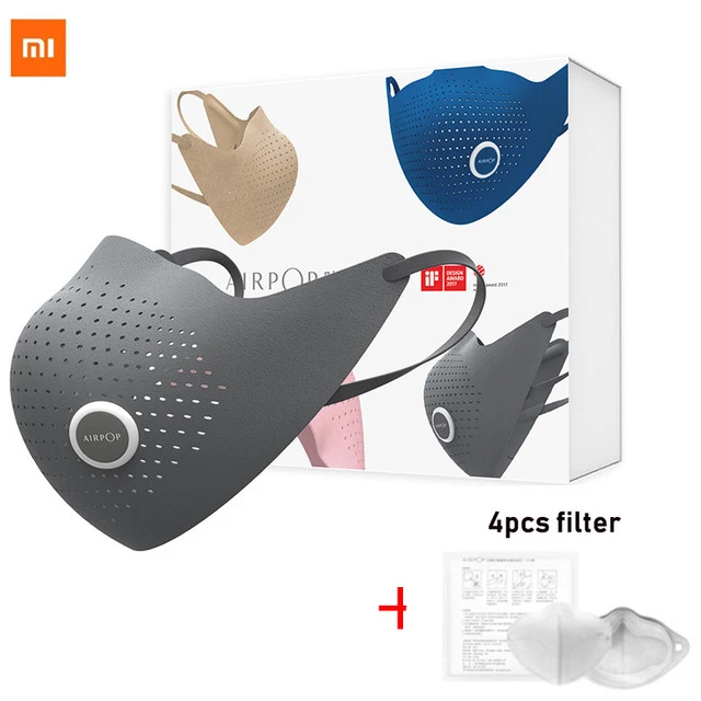 Xiaomi AirPOP Air Wear PM0.3 анти-Дымчатая маска для лица с 4 шт. фильтром регулируемые ушные Висячие удобные маски для лица 4 цвета