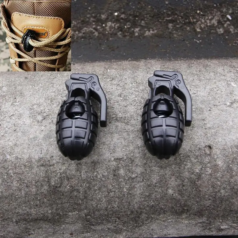 10Pcs Plastic Non-slip Buckle Shoelace Clip Grenade Footwear Hiking Boots Stopper Tightening | Обувь