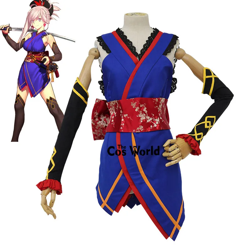 

FGO Fate Grand Order Miyamoto Musashi Dress Yukata Uniform Outfit Anime Cosplay Costumes