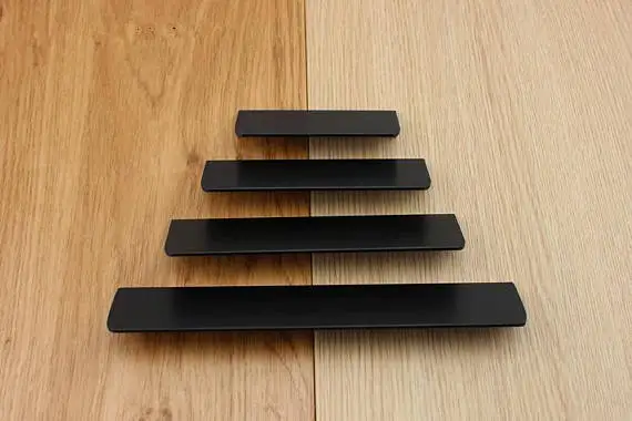 2.5 &quot3.75&quot 5 &quot6.3&quot Черный ручки комода Тянет Дверные ручки/Современные Кухня