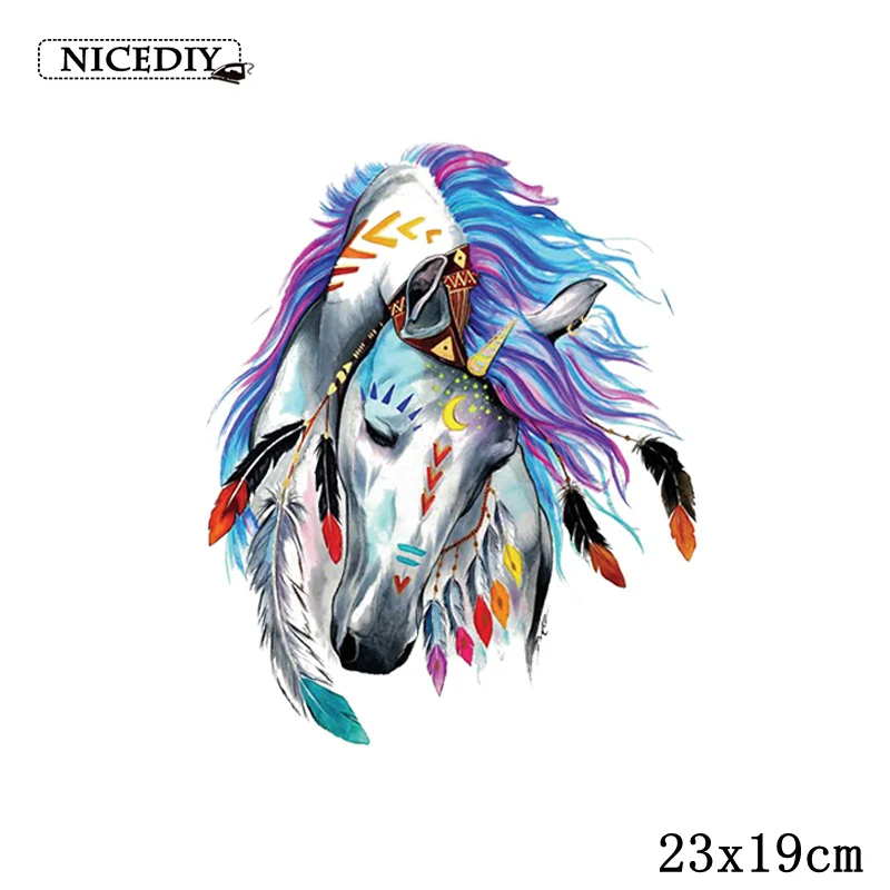 ND-TH0791 Nicediy животные акварельные пластыри железные Пластыри для одежды теплопередача виниловая наклейка Лев енот аппликация моющийся значок - Цвет: ND-TH0791