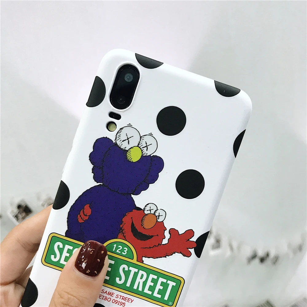 Мода мультфильм Улица Сезам Жесткий ПК для huawei P20 Pro P10 nova 3E 2 S honor 8 9 10 V9 v10 чехол |