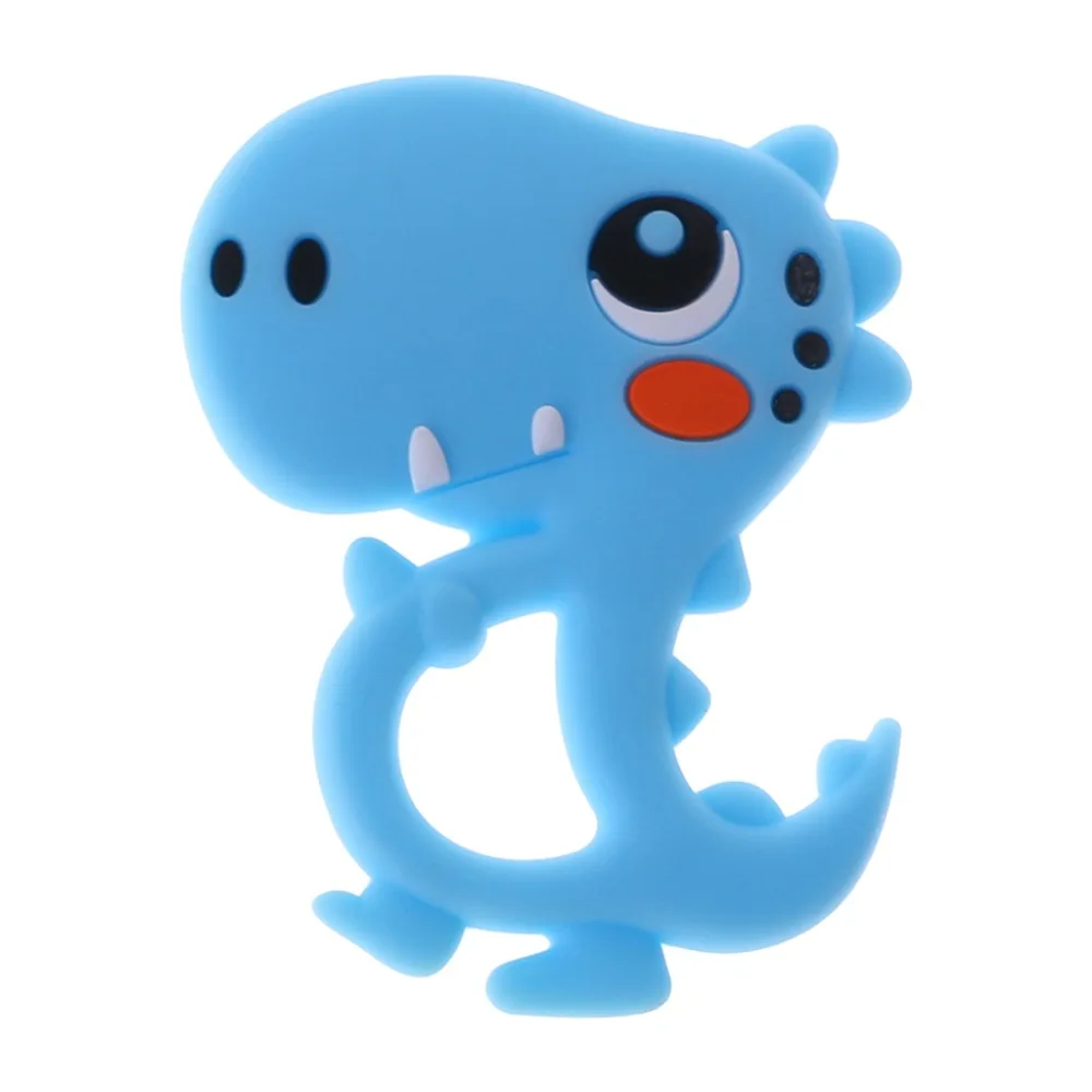 Детский Прорезыватель для зубов силиконовый милый мультяшный динозавр животное