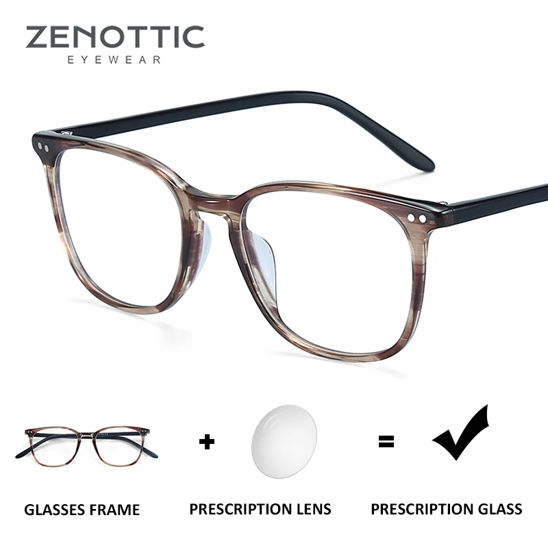 Оправа для очков ZENOTTIC Acetate мужская оправа по рецепту при | Отзывы и видеообзор -32983686520