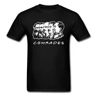 Футболка Comrades CCCP, Мужская футболка, английская уличная одежда, мужская черная футболка, классические топы, футболки с персонажами C P со слоганом России