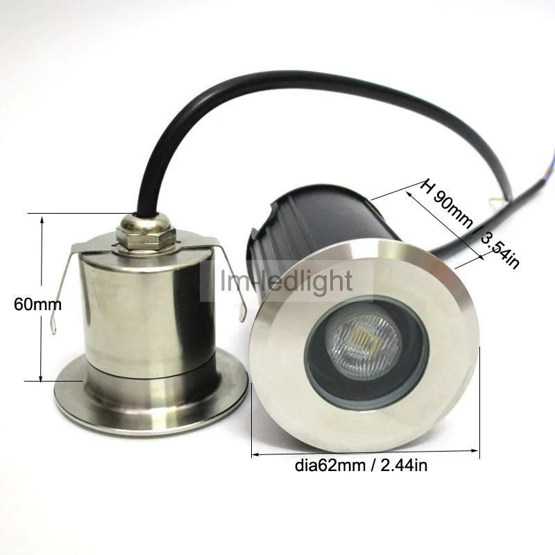 Водонепроницаемые палубные светильники из нержавеющей стали dia62mm 85 265V IP68