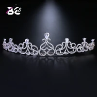 be 8 new arrivals cubic zircon wedding tiara water drop shape bridal crown women princess queen tiaras bride diadema h062