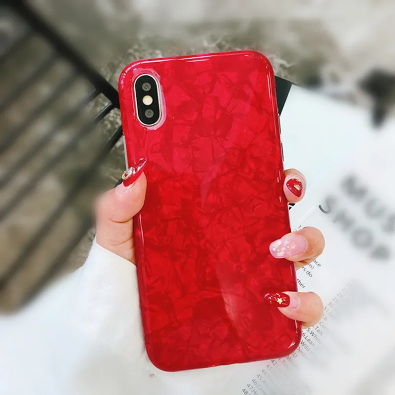Роскошная Геометрическая бриллиант прозрачный, мягкий чехол для iPhone 6, 6 S, 7, 8plus, раковину Прозрачный чехол для iPhone X воды на ощупь чехол