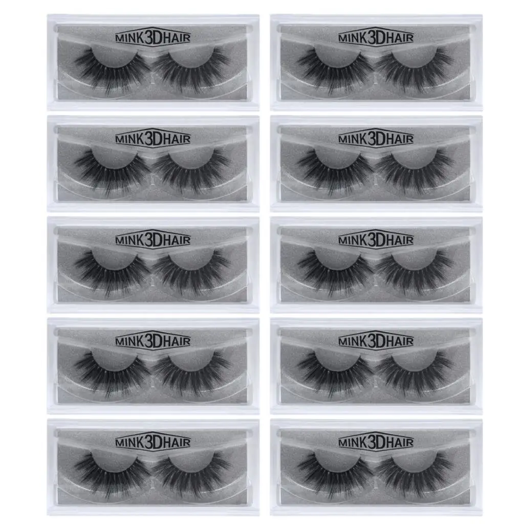 SD69(10Pairs) 10 пар норковых ресниц 3D норковых ресниц безжалостные ресницы ручной работы многоразовые натуральные ресницы Популярные Накладные ресницы для макияжа - Цвет: SD69(10Pairs)