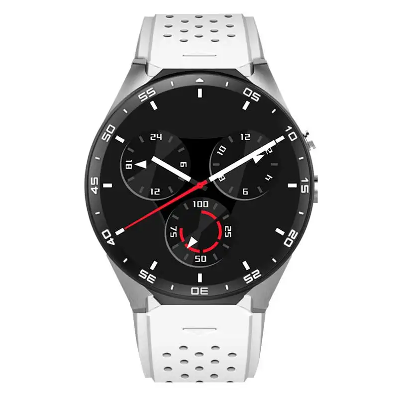 White KW88 Смарт-часы 1,39 дюймов сенсорный экран для сердечного ритма BT4.0+ WiFi gps 3g sim-карта Android 5,1 спортивные мужские Смарт-часы для IOS Android - Цвет: White